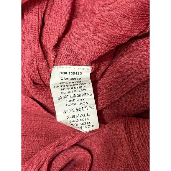 Elan NWT Wrap Sleeveless Maxi Cover Up Textured V-neck Dress‎ Solid Rose Pink S - Picture 6 of 6